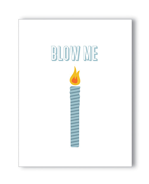 Blow Me Birthday Naughty Greeting Card - Bachelorette & Party Supplies