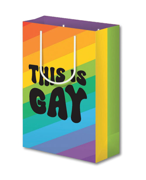 This Is Gay Stripe Gift Bag - Gay & Lesbian Products