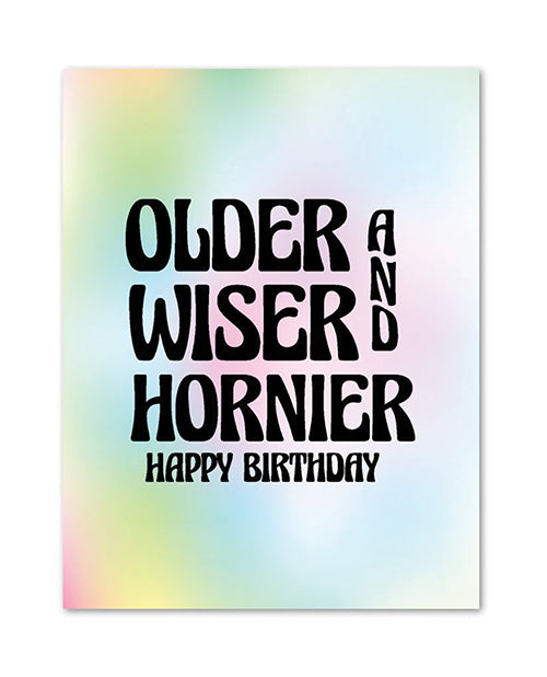 Older, Wiser, & Hornier Birthday Greeting Card - Bachelorette & Party Supplies