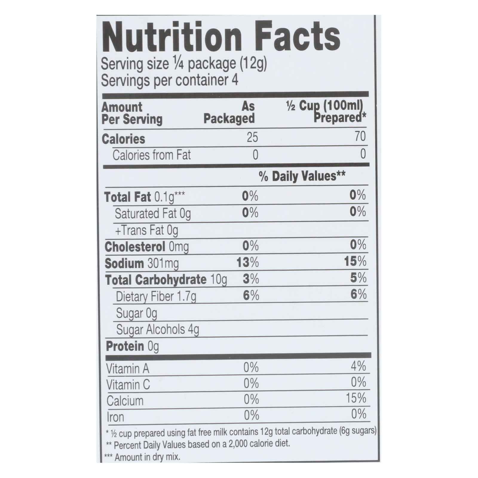 Simply Delish - Pudding Mix Strawberry - Case Of 6-1.7 Oz