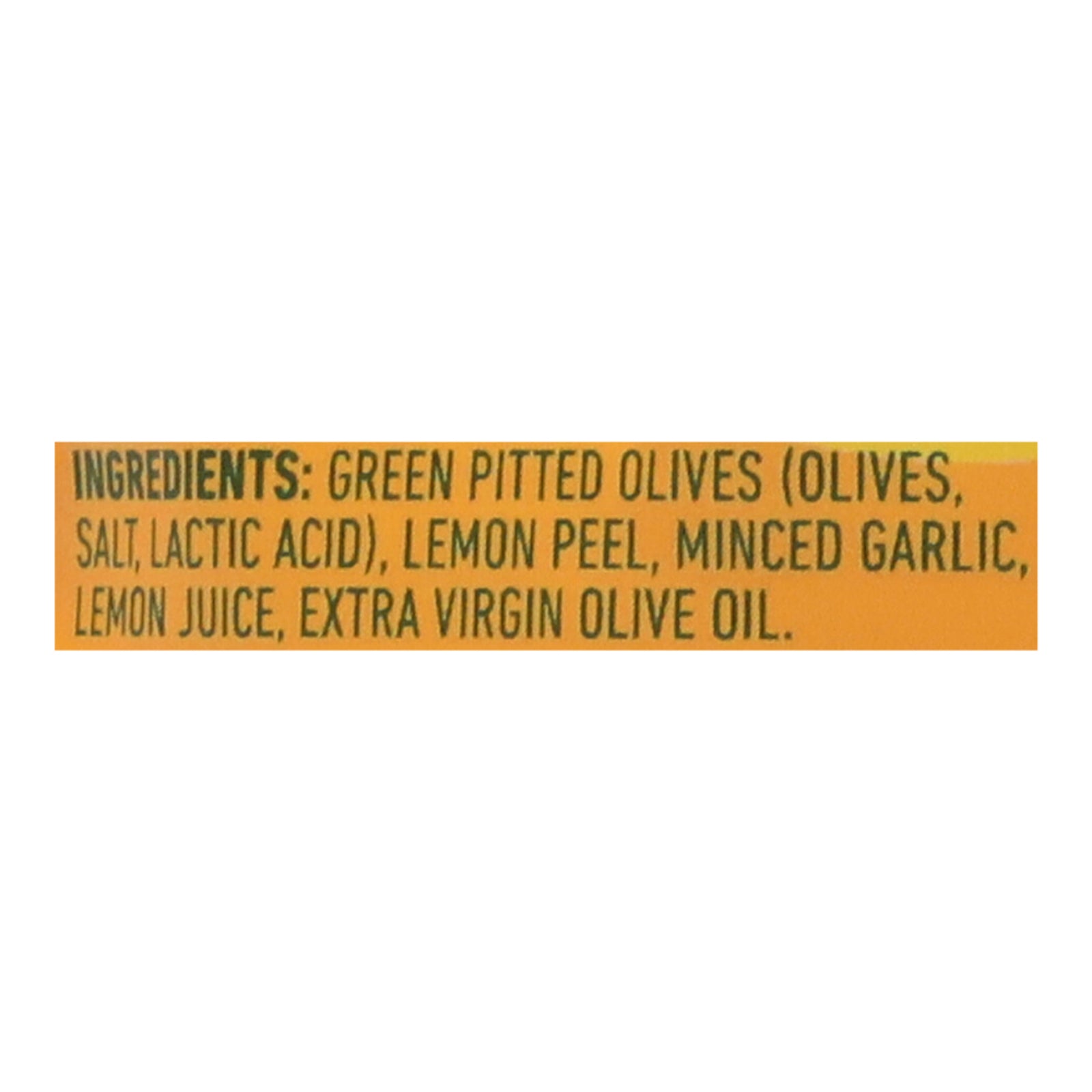 Freestyle Snacking - Olives Green Lemon Garlic - Case Of 6-4 Ounces - Home & Garden