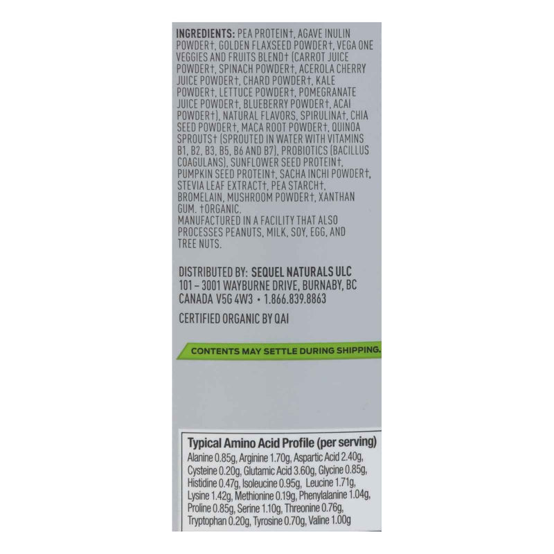 Vega - Shake Mix Organic French Vanilla - 1 Each-12.2 Ounces