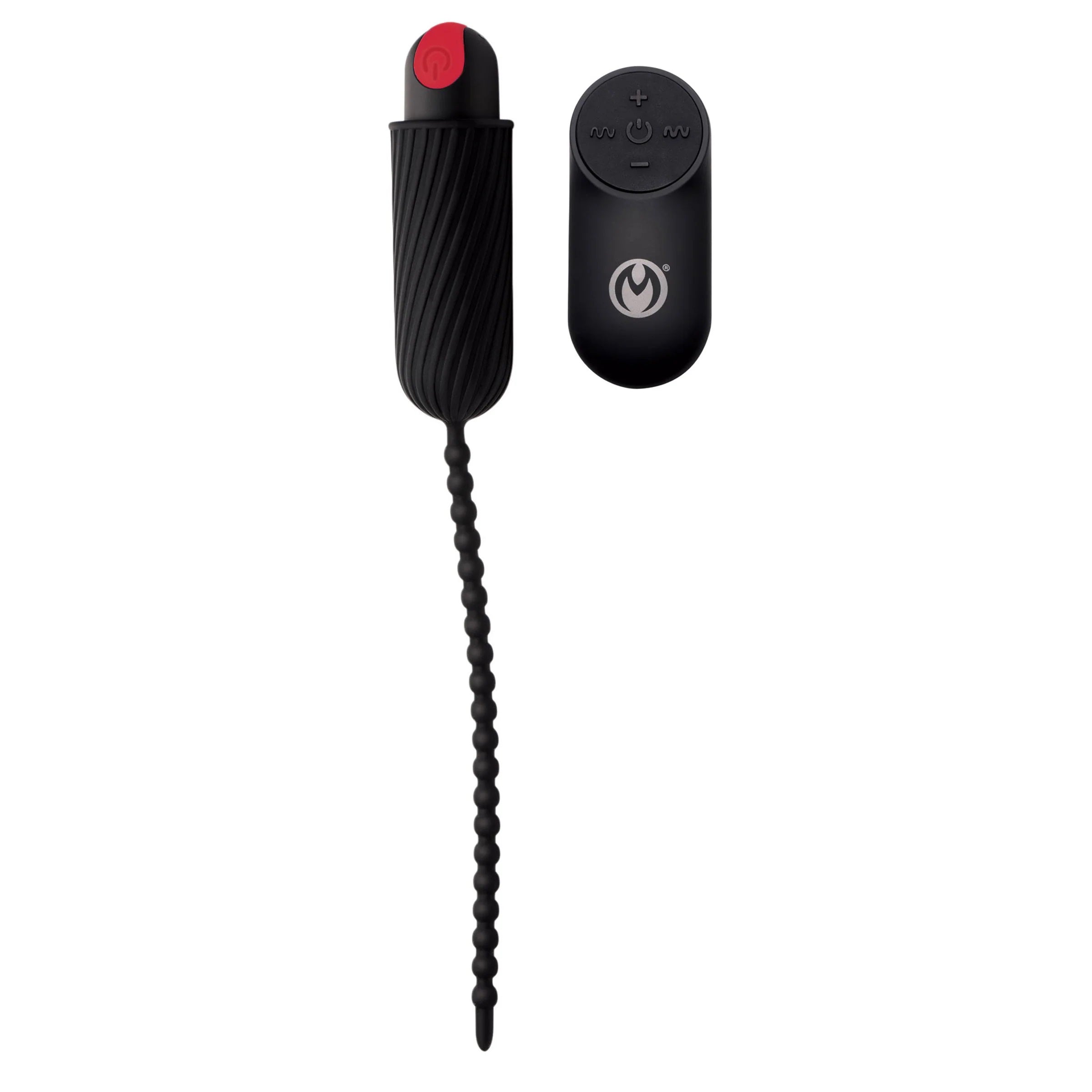28x Dark Chain Rechargeable Remote Silicone Sound - Black - Adult Products