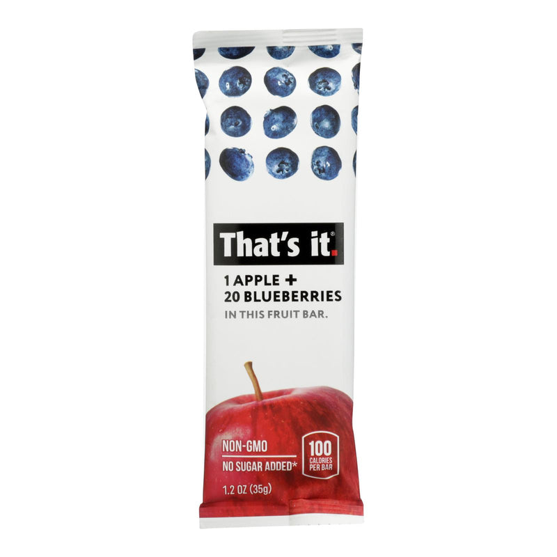That's It Fruit Bar - Apple And Blueberry - Case Of 12 - 1.2 Oz - GreatEagleInc