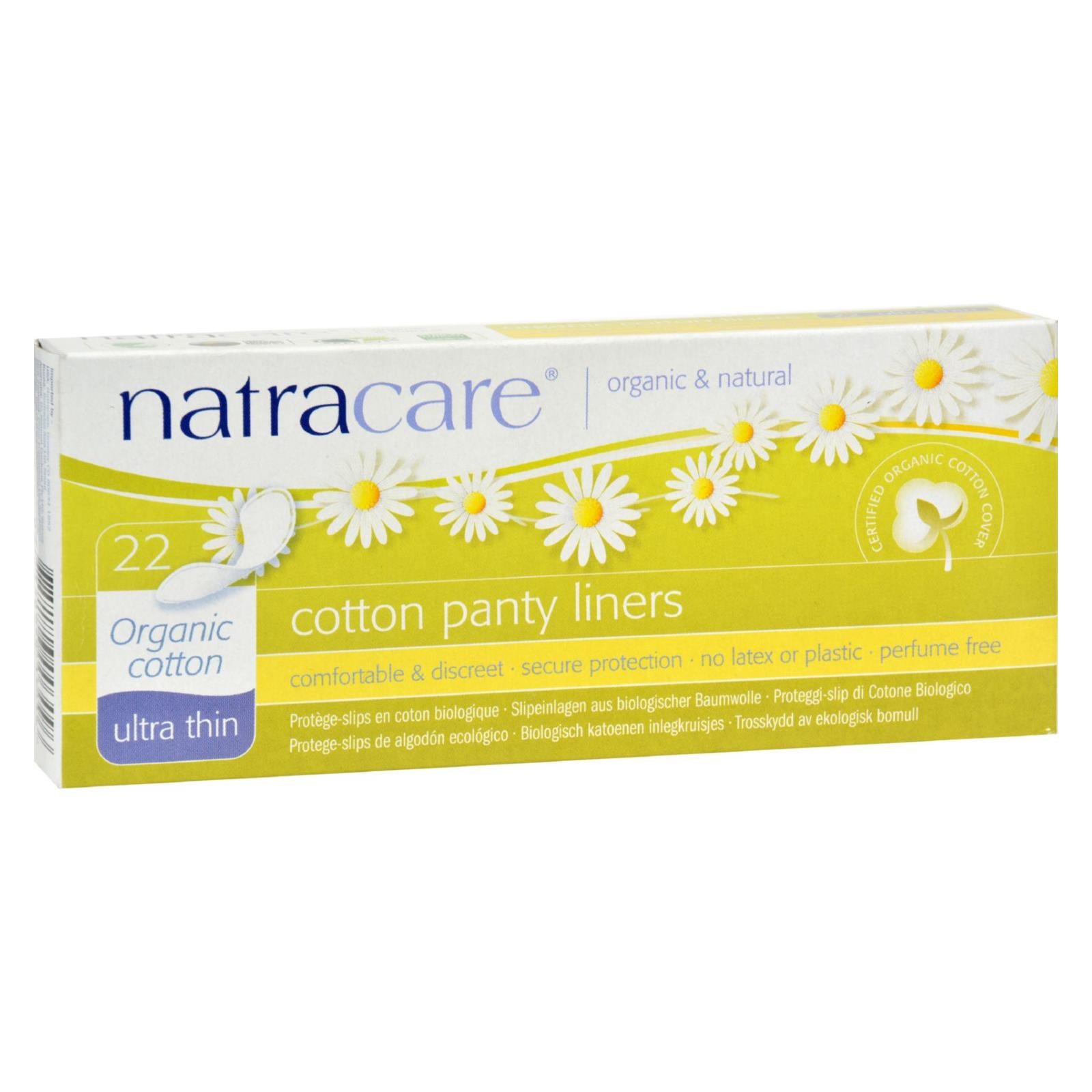 Natracare Ultra Thin Organic Cotton Panty Liners - 22 Pack - GreatEagleInc