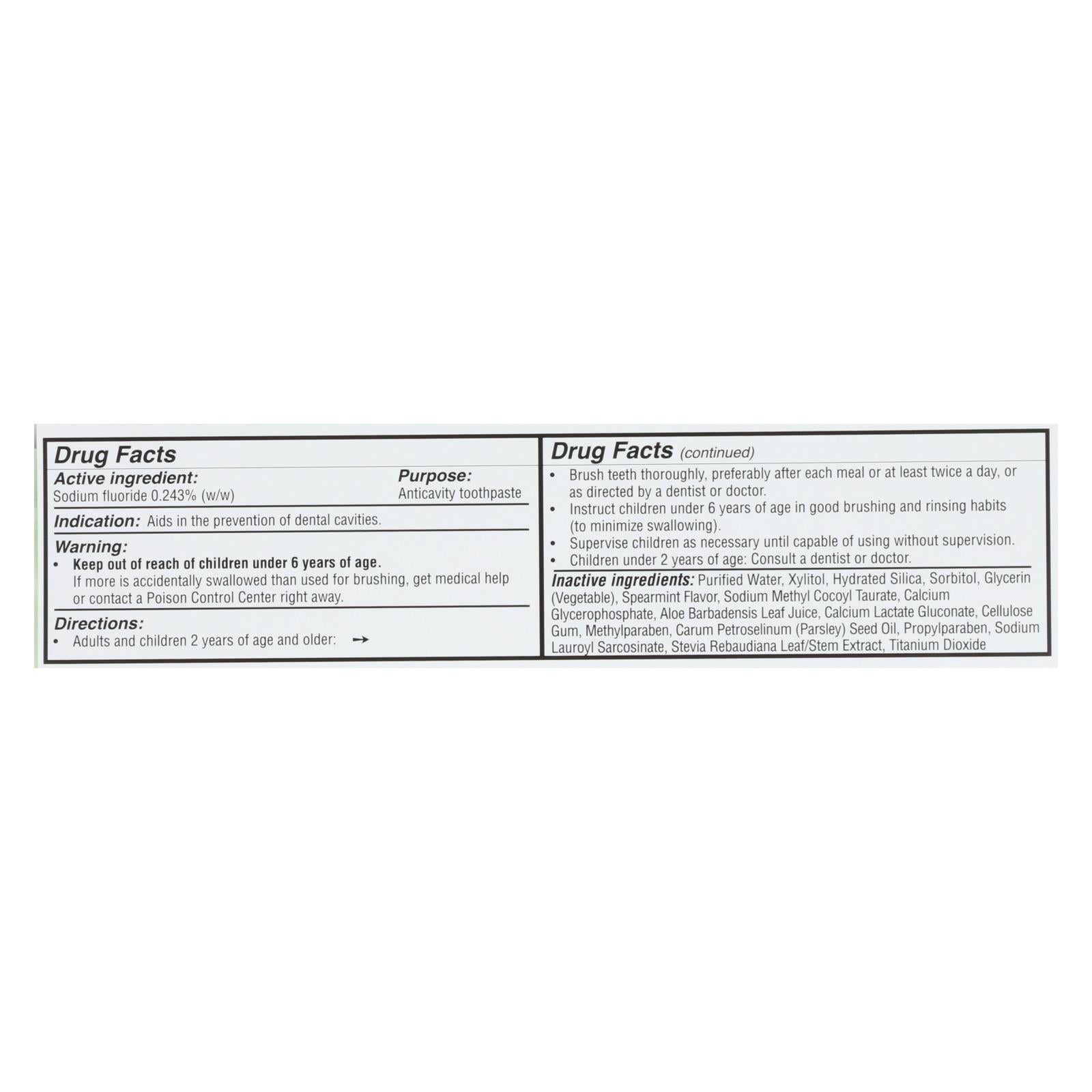 Spry Toothpaste - Spearmint - Fluoride - 5 Oz - GreatEagleInc