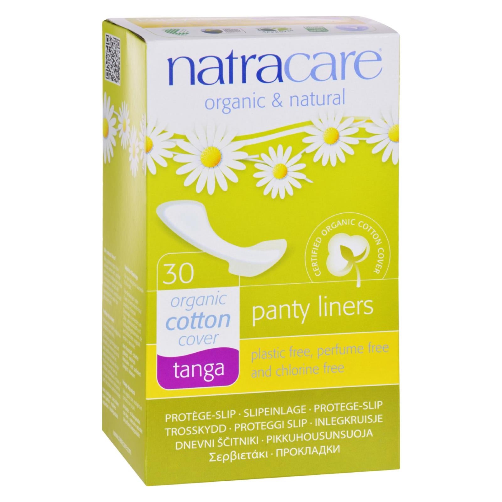 Natracare Natural Tanga Style Panty Liners - 30 Pack - Eco-Friendly Home & Grocery