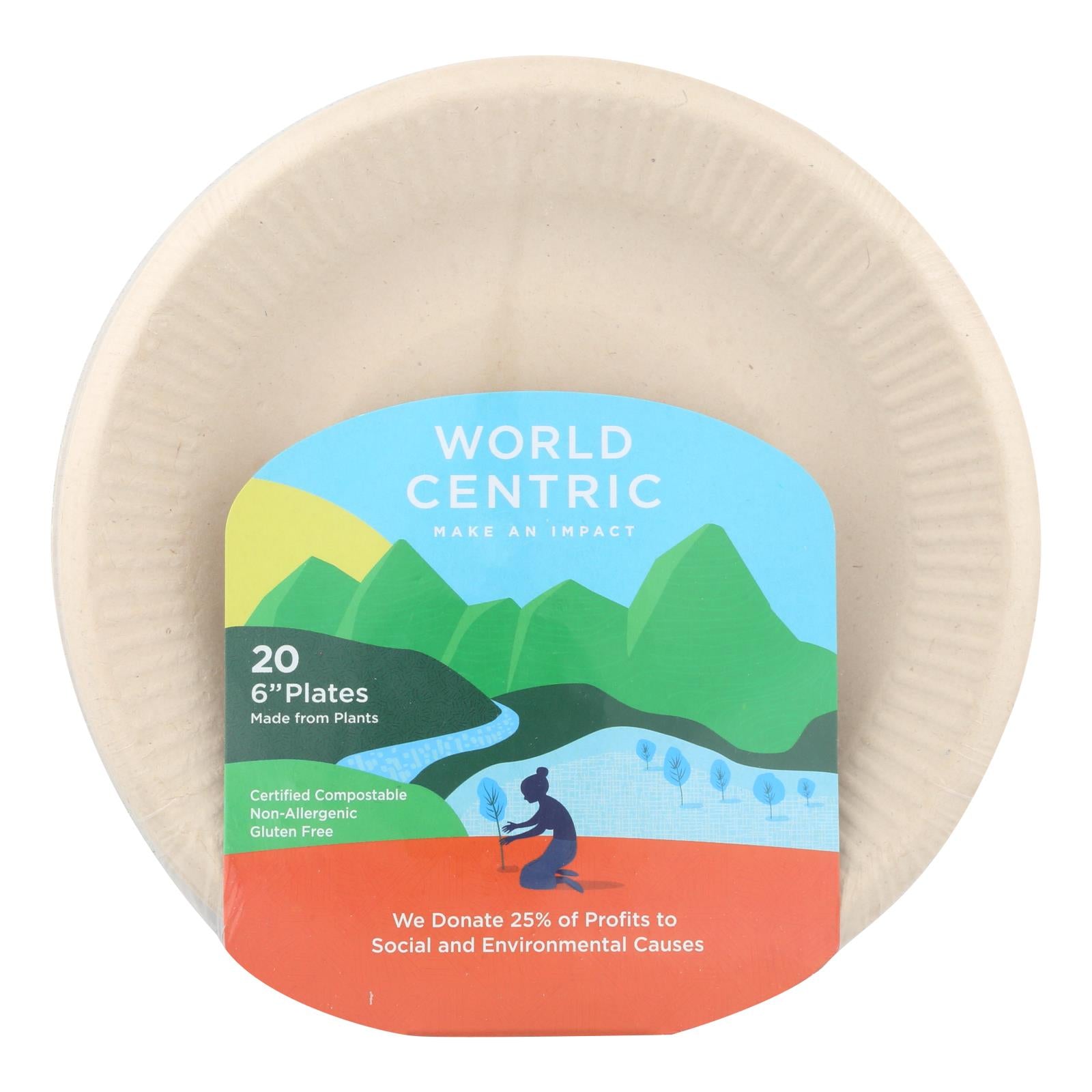 World Centric Ripple Edge Plate - Case Of 12 - 20 Count - GreatEagleInc