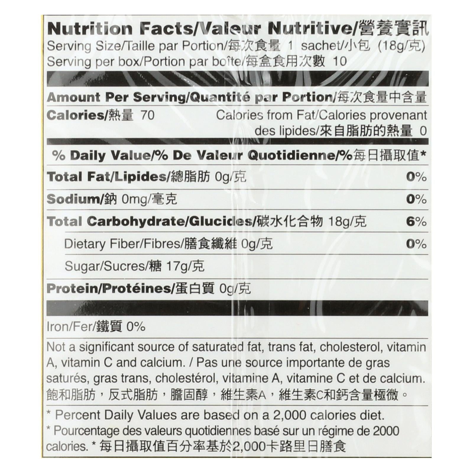 Prince Of Peace Ginger Honey Crystals - 10 Tea Bags - GreatEagleInc