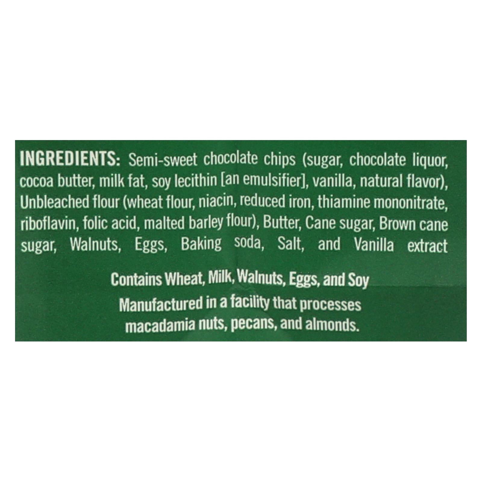 Tate's Bake Shop Chocolate Chip Walnut Cookies - Case Of 12 - 7 Oz. - GreatEagleInc