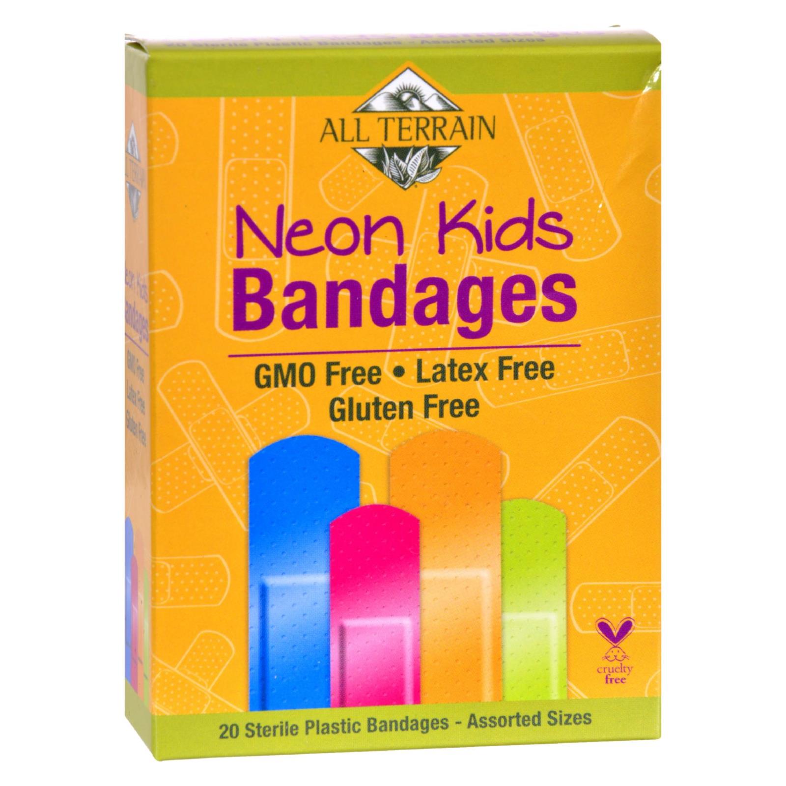 All Terrain - Bandages - Neon Kids - Assorted - 20 Count - GreatEagleInc