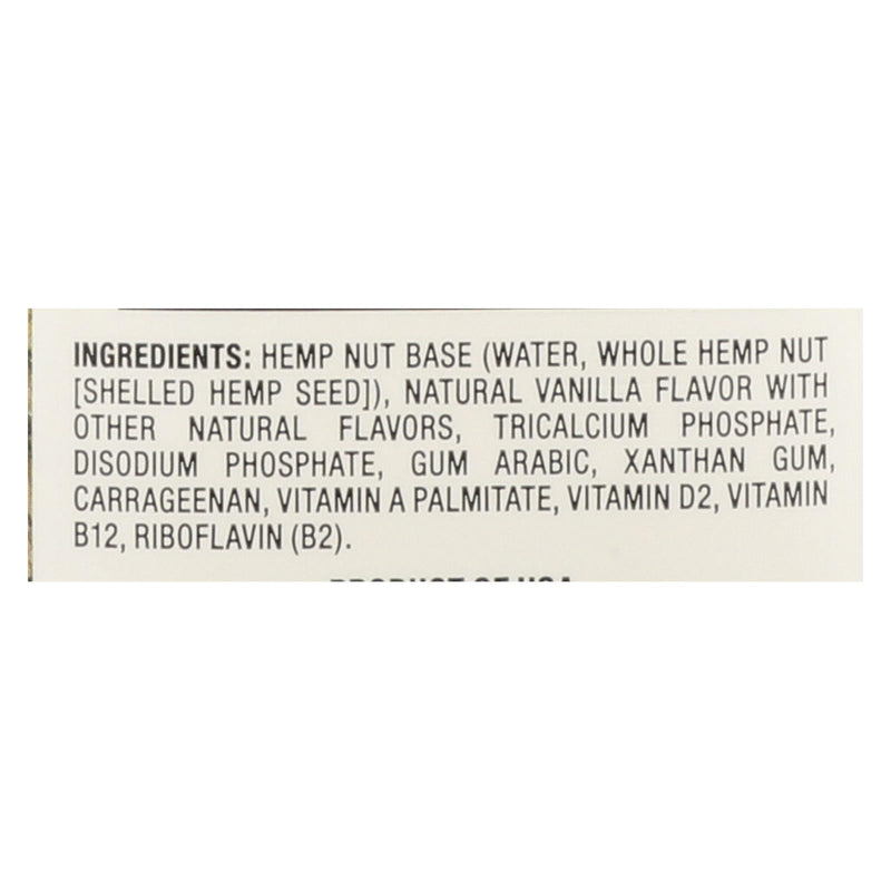 Pacific Natural Foods Hemp Vanilla - Unsweetened - Case Of 12 - 32 Fl Oz. - GreatEagleInc