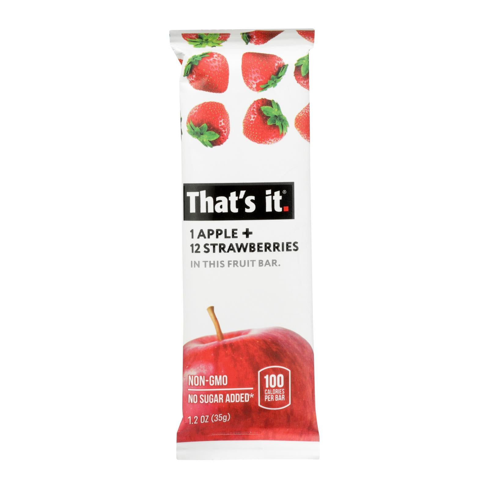 That's It Fruit Bar - Apple And Strawberry - Case Of 12 - 1.2 Oz - GreatEagleInc