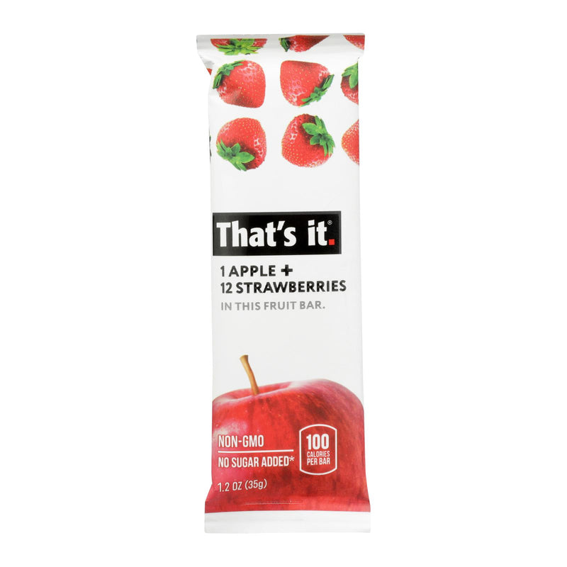 That's It Fruit Bar - Apple And Strawberry - Case Of 12 - 1.2 Oz - GreatEagleInc