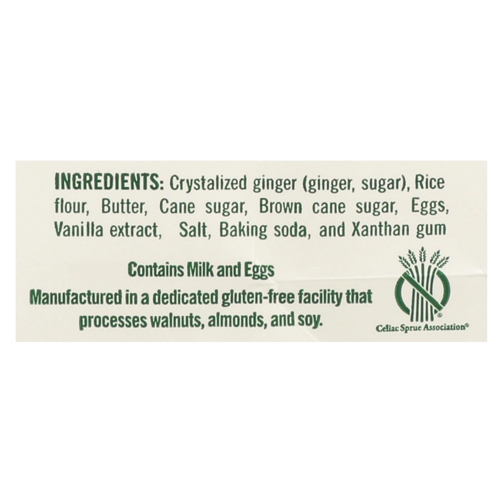 Tate's Bake Shop Ginger Zinger Cookies - Case Of 12 - 7 Oz. - GreatEagleInc