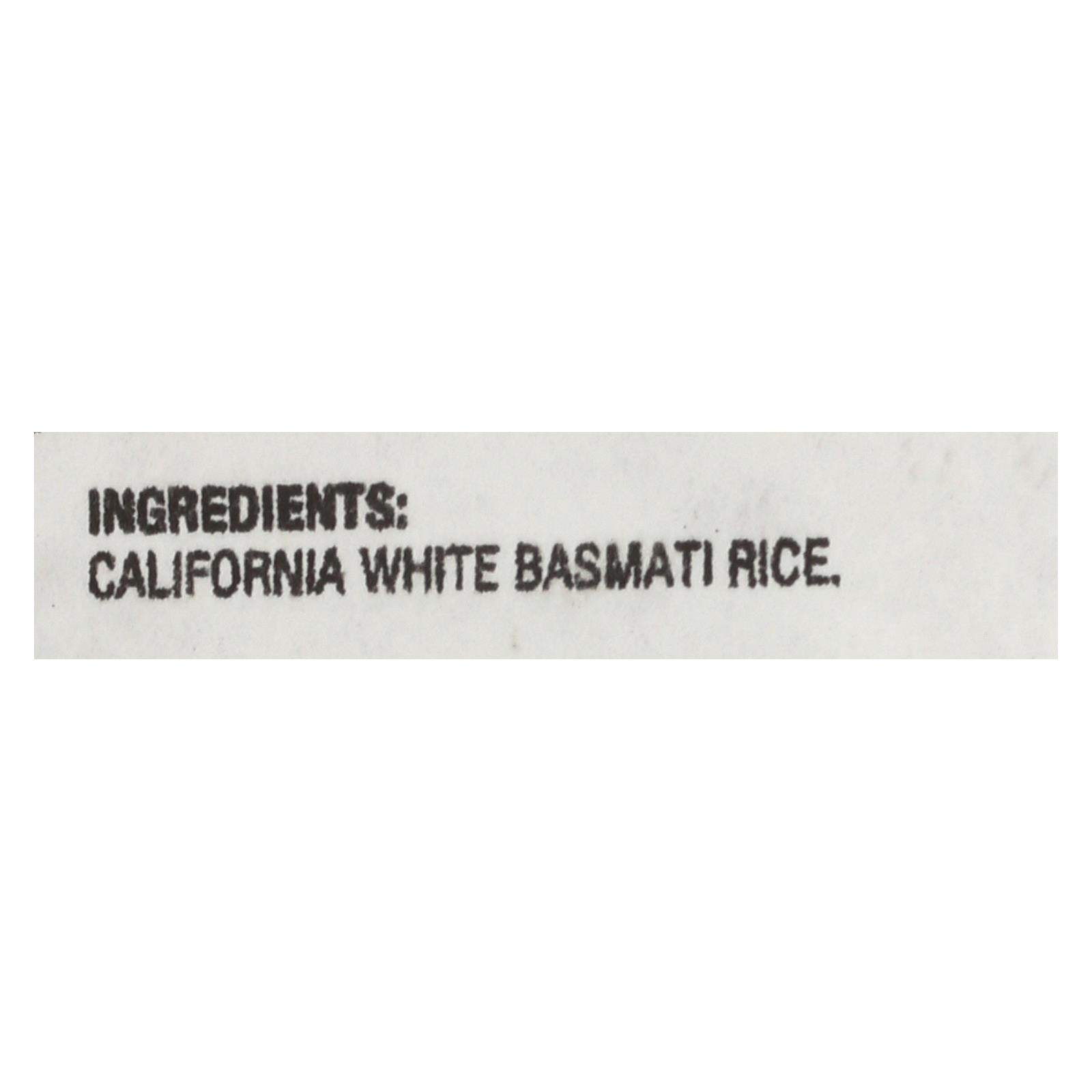 Lundberg Family Farms California White Basmati Rice - Case Of 25 Lbs - GreatEagleInc