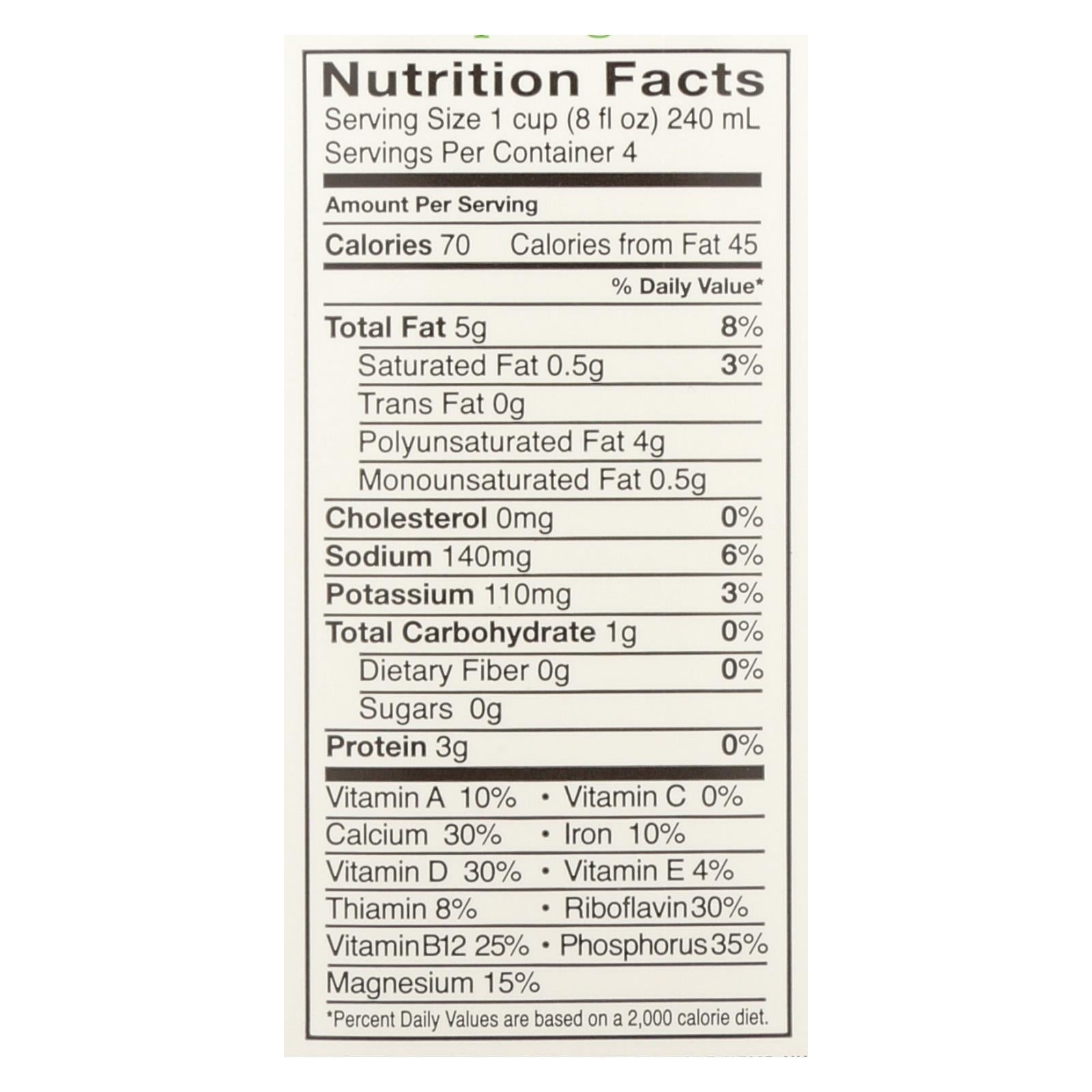 Pacific Natural Foods Hemp Original - Unsweetened - Case Of 12 - 32 Fl Oz. - GreatEagleInc