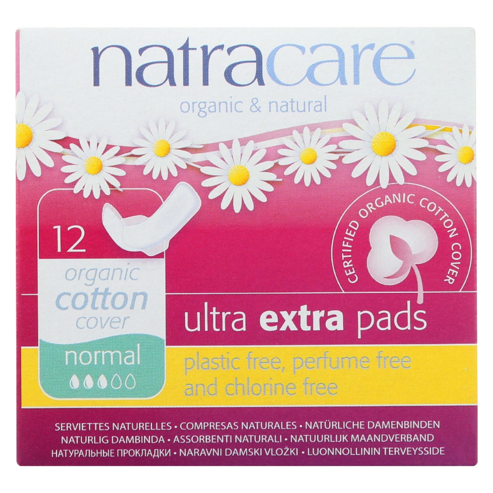 Natracare Ultra Extra Pads W/wings - Normal -  12 Count - Eco-Friendly Home & Grocery
