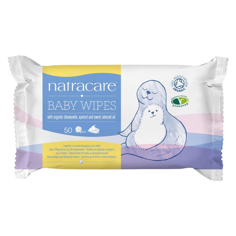 Natracare Organic Cotton Baby Wipes - 50 Pack - Eco-Friendly Home & Grocery