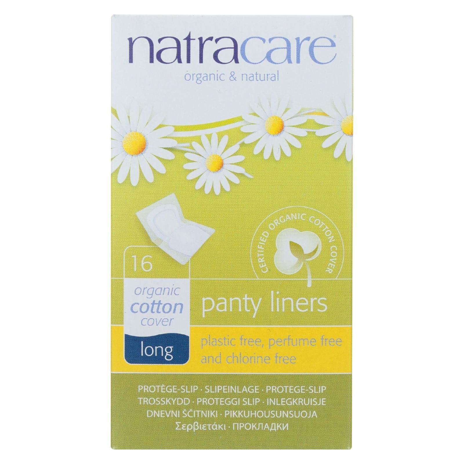 Natracare Panty Liners - Long - Wrapped - 16 Count - GreatEagleInc