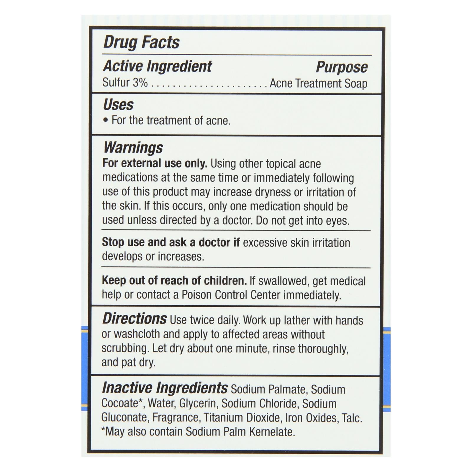 Grandpa's Thylox Acne Treatment Bar Soap With Sulfur - 3.25 Oz - GreatEagleInc