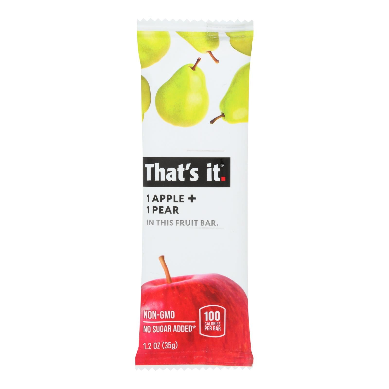 That's It Fruit Bar - Apple And Pear - Case Of 12 - 1.2 Oz - GreatEagleInc