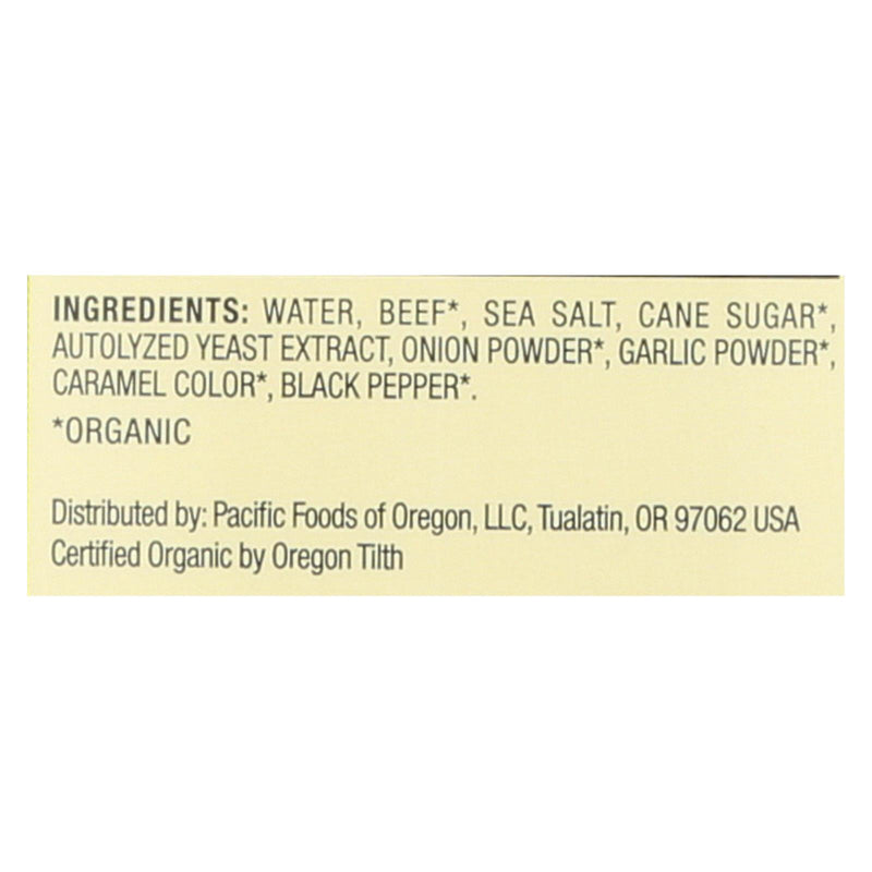 Pacific Natural Foods Beef Broth - Case Of 12 - 32 Fl Oz. - GreatEagleInc