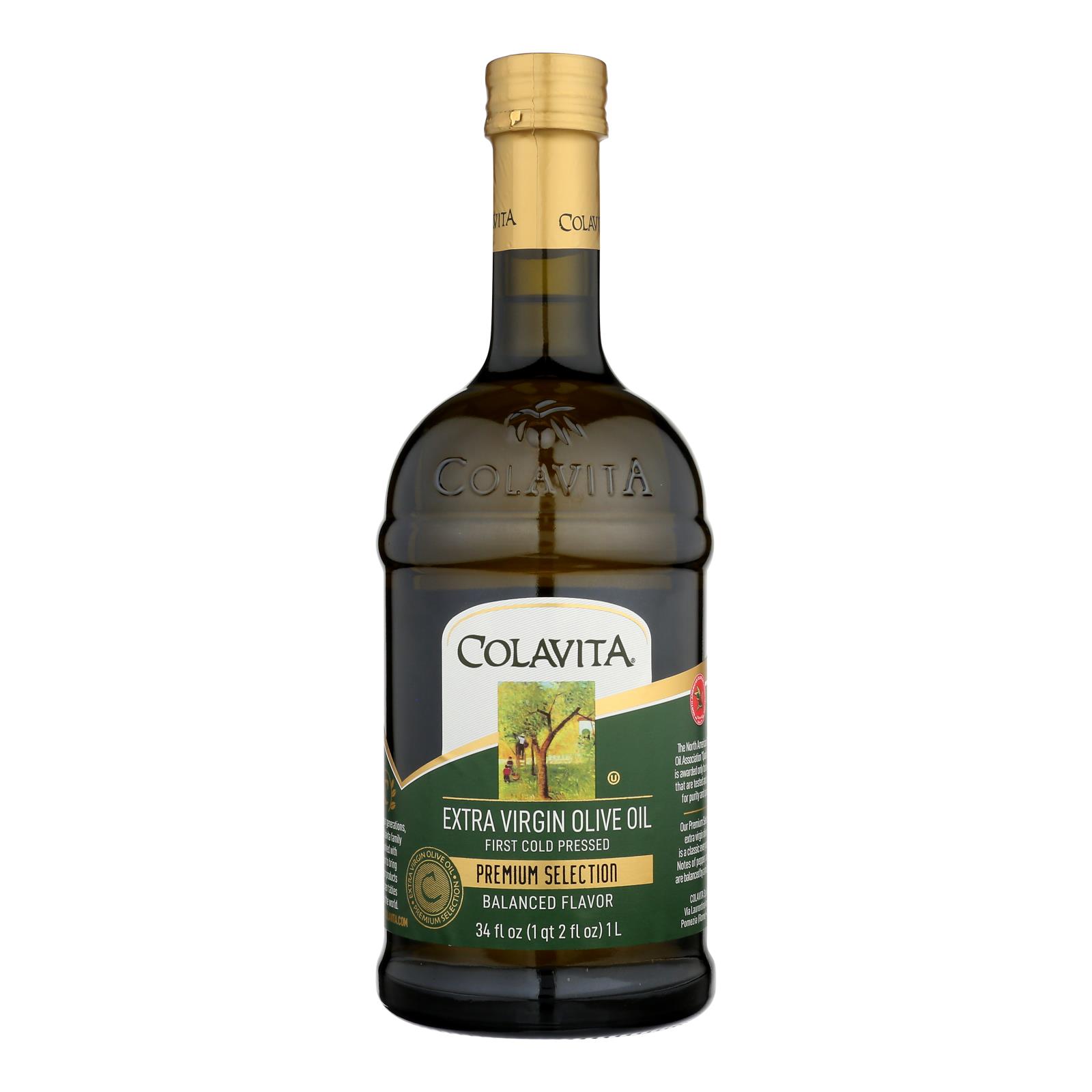 Colavita - Premium Extra Virgin Olive Oil - Case Of 6 - 33.8 Fl Oz. - Eco-Friendly Home & Grocery