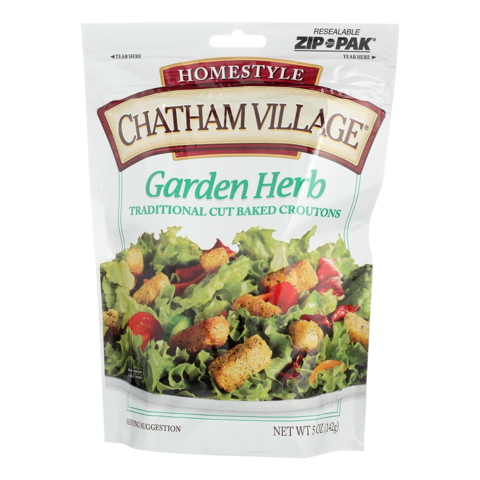 Chatham Village Traditional Cut Croutons - Garden Herb - Case Of 12 - 5 Oz. - GreatEagleInc