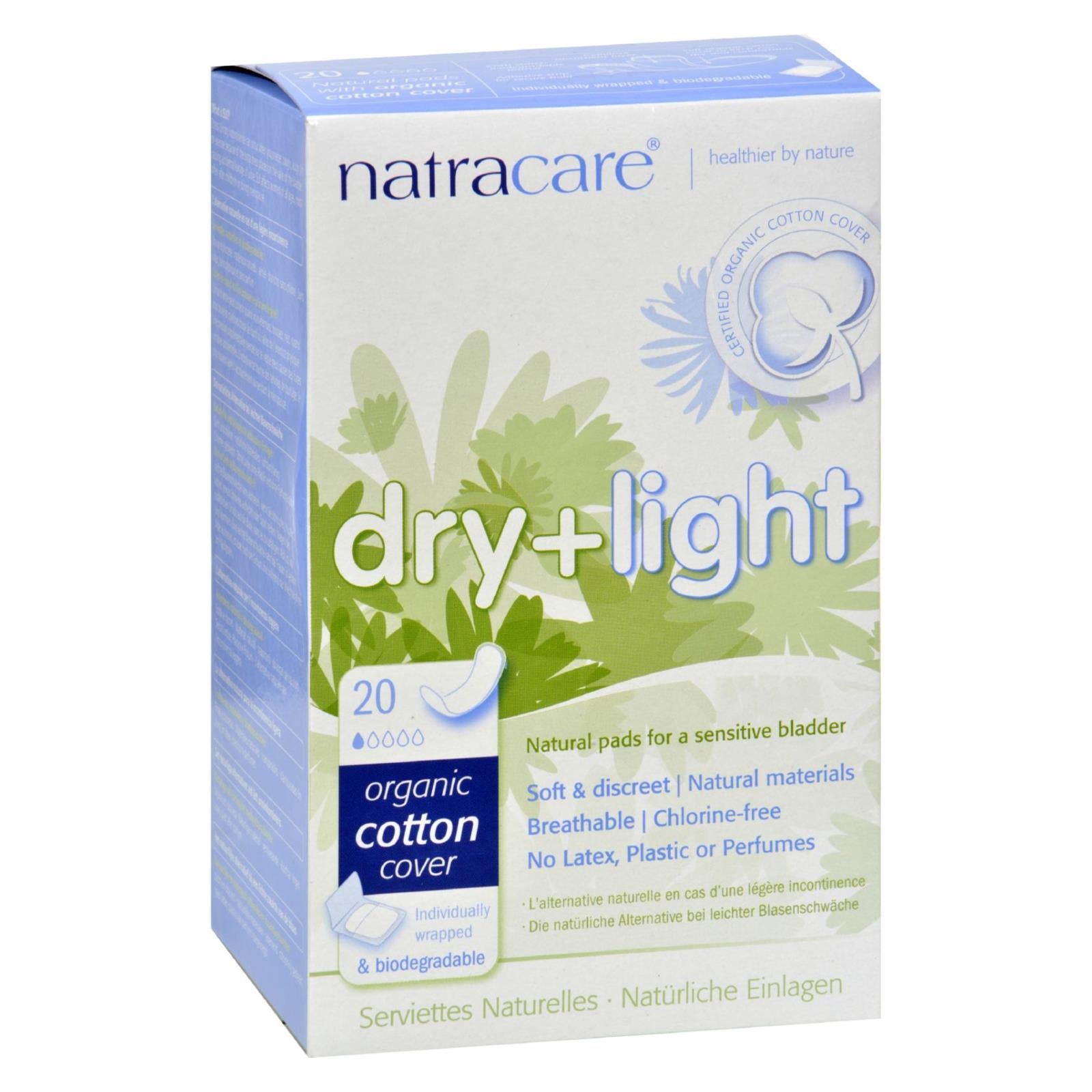Natracare Dry And Light Individually Wrapped Pads - 20 Pack - Eco-Friendly Home & Grocery