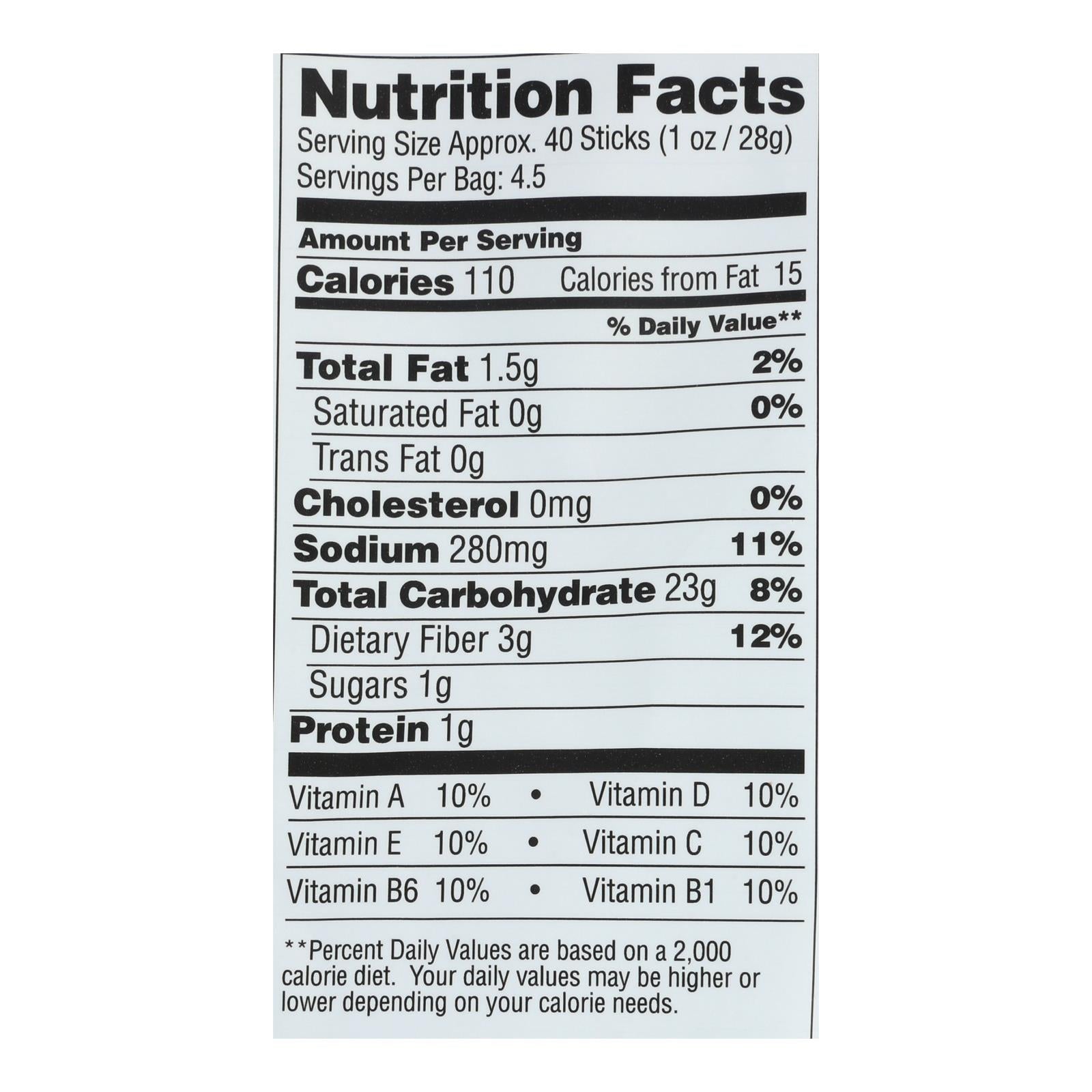 From The Ground Up - Cauliflower Pretzel Sticks - Original - Case Of 12 - 4.5 Oz. - GreatEagleInc