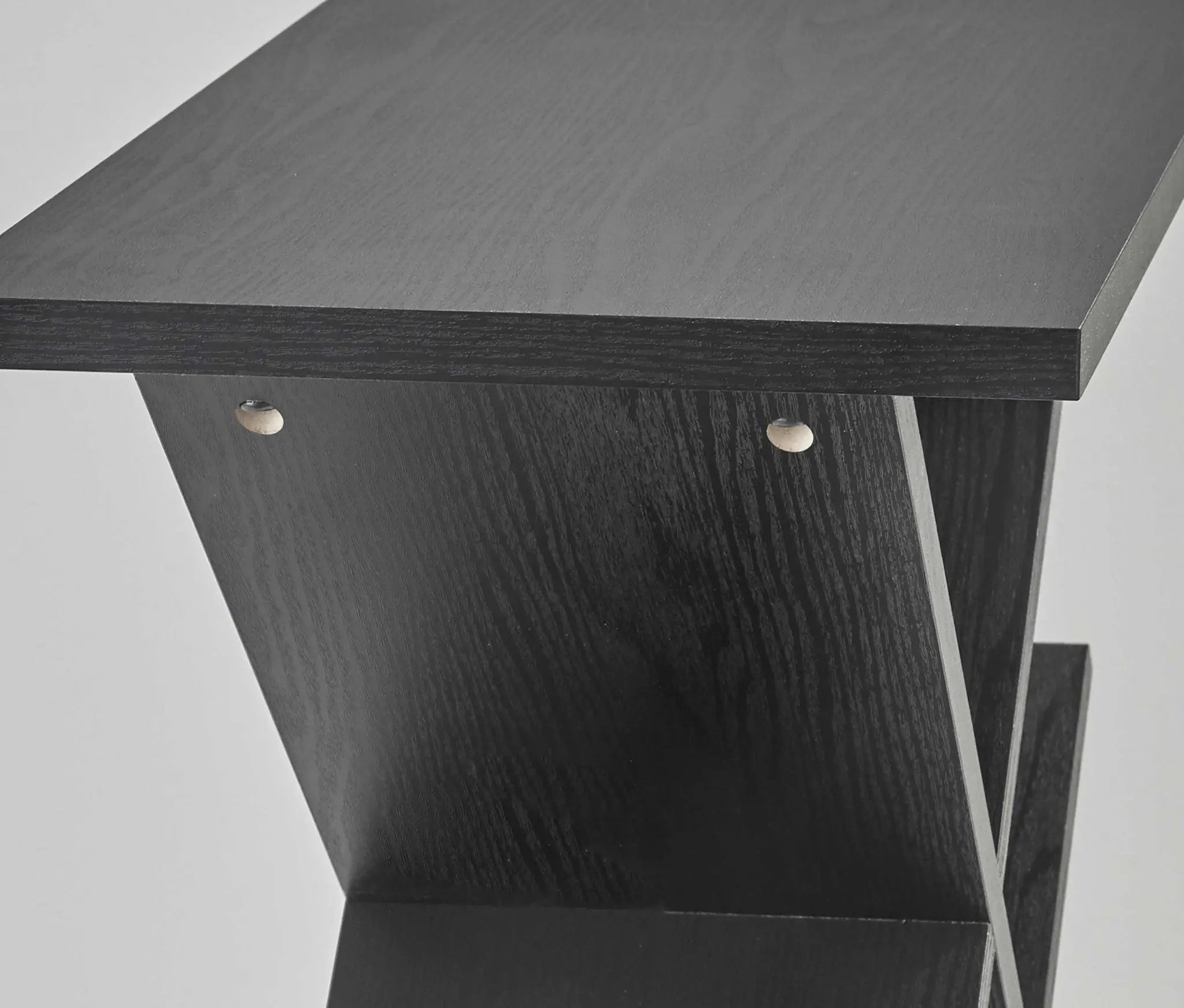 19" Black Solid Wood Pedestal Console Table Homeroots Living Room