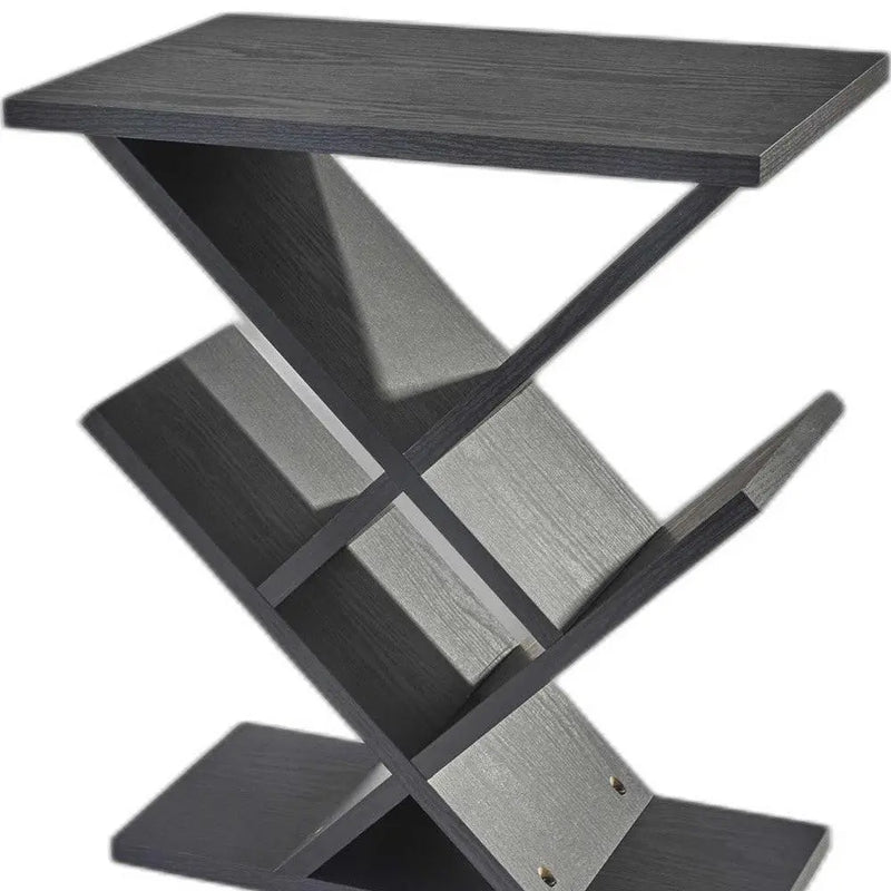 19" Black Solid Wood Pedestal Console Table Homeroots Living Room