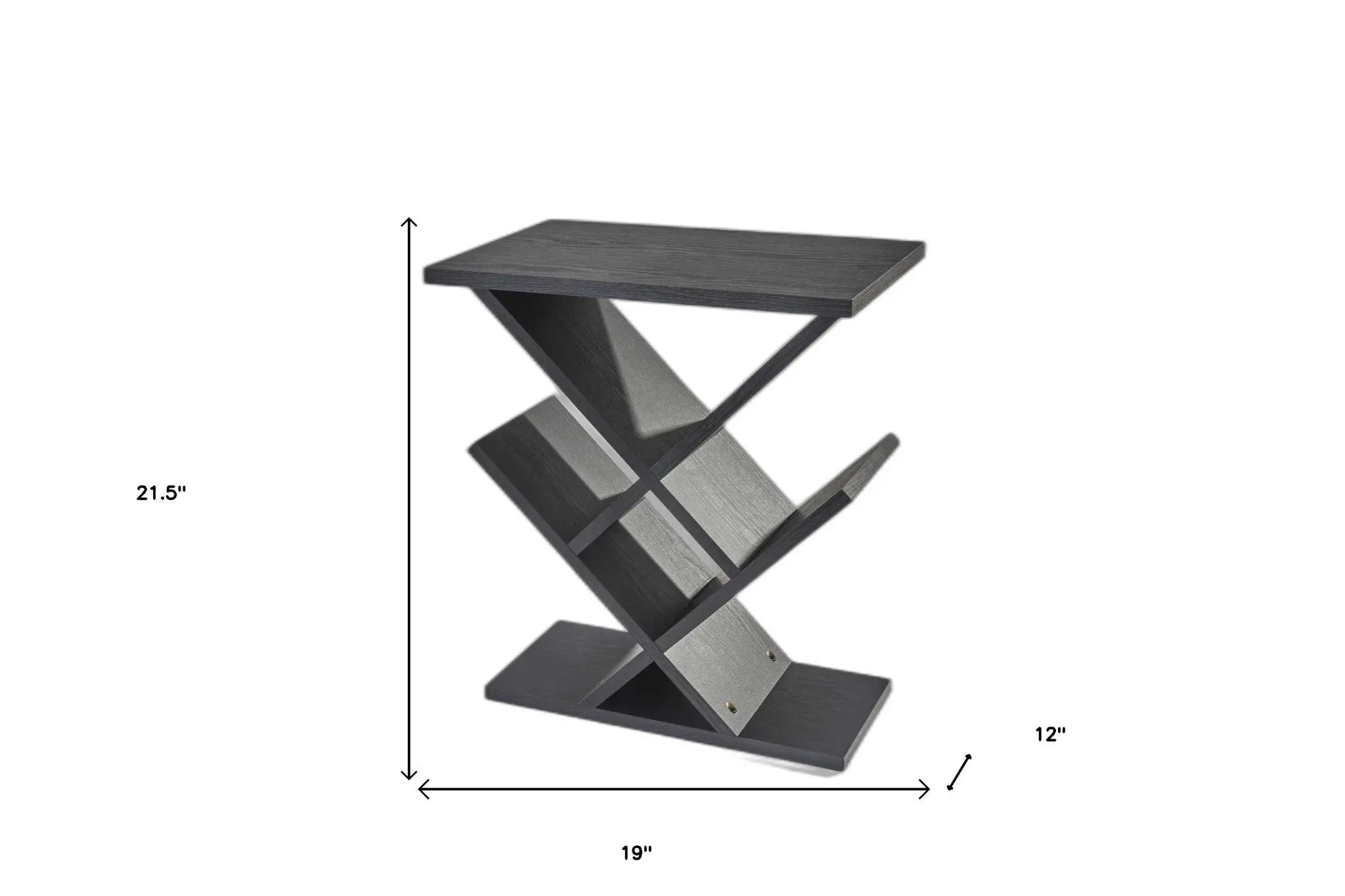 19" Black Solid Wood Pedestal Console Table Homeroots Living Room