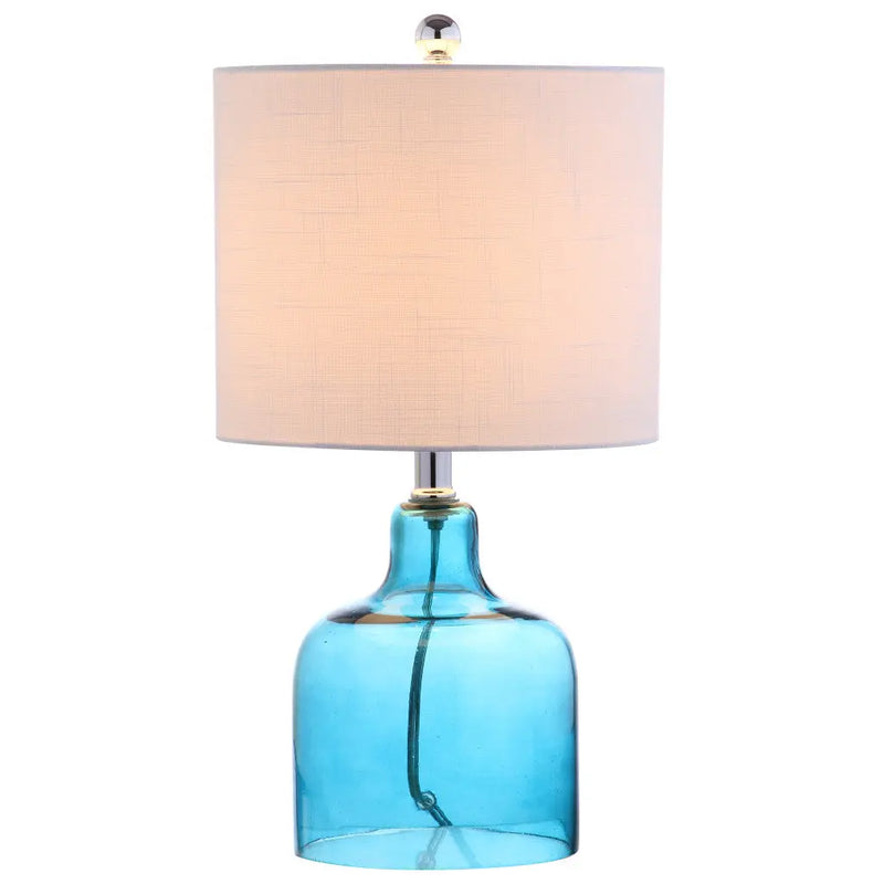 19" Clear Novelty Desk Lamp With Drum Shade Homeroots Lighting
