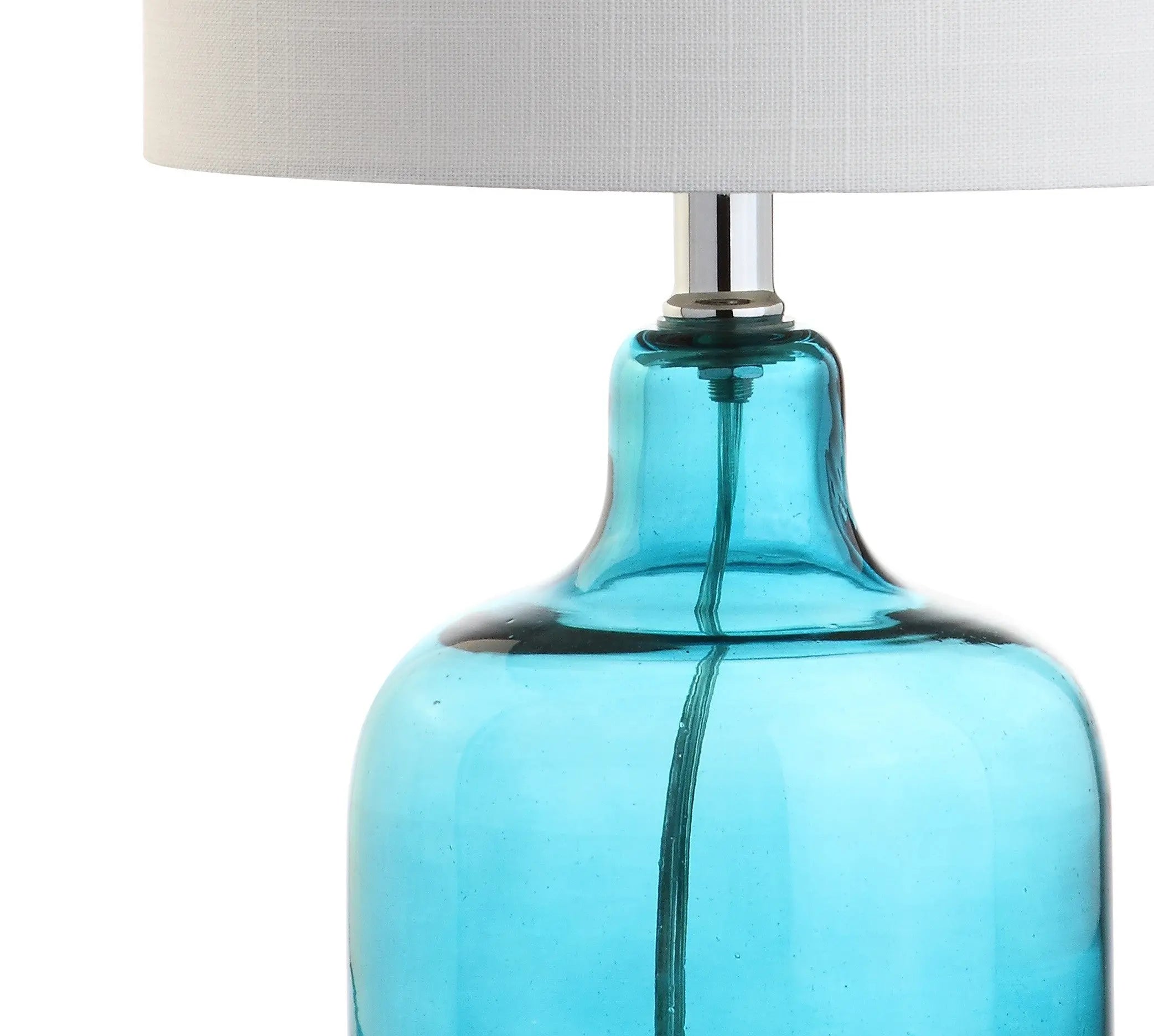 19" Clear Novelty Desk Lamp With Drum Shade Homeroots Lighting