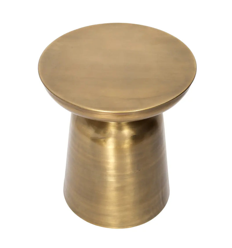 19" Gold Iron Round End Table - GreatEagleInc