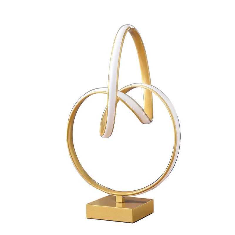 19" Gold Metal Abstract Geo LED Table Lamp Homeroots Lighting