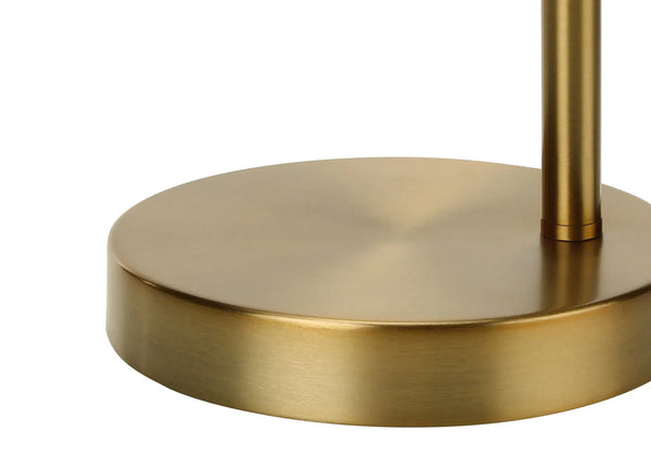 19" Gold Metal Round Table Lamp With Gold Dome Shade Homeroots Lighting