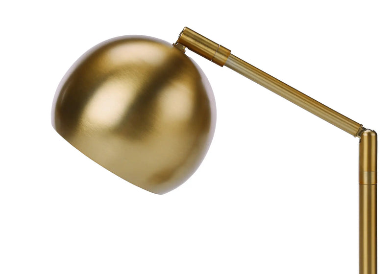 19" Gold Metal Round Table Lamp With Gold Dome Shade Homeroots Lighting
