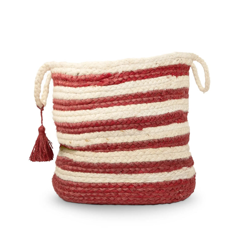 19" Ivory Nesting Jute Basket Homeroots Office