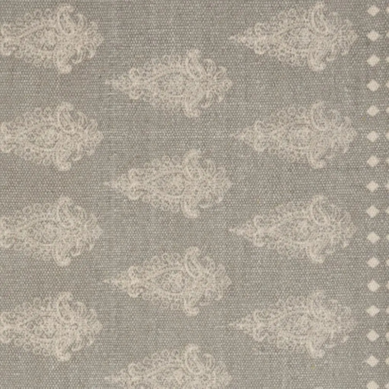 19" Set of Four Gray And Cream Geometric Medallion Cotton Placemats Homeroots Kitchen & Dining