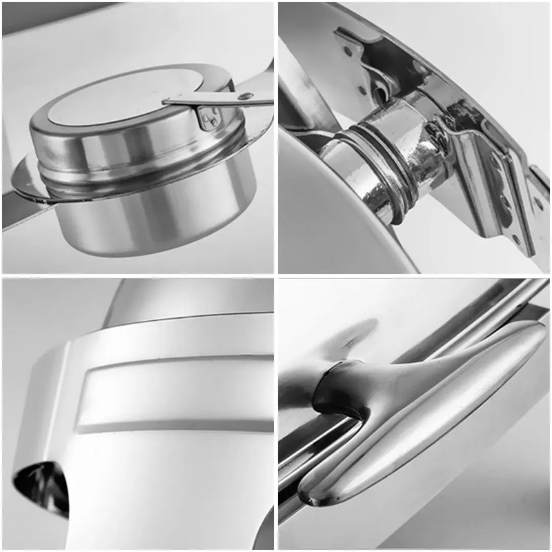 19" Silver Stainless Steel Chafing Dish With Stand Homeroots Kitchen & Dining