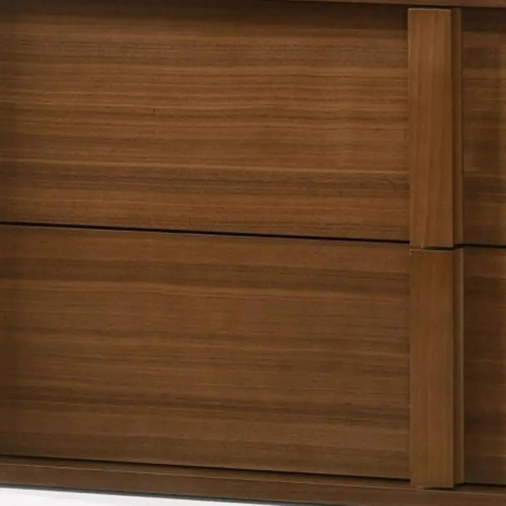 19" Solid Wood and Wood Two Drawer Nightstand Homeroots Bed & Bath