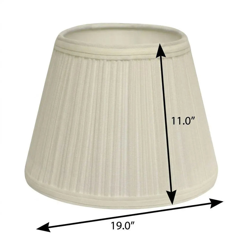 19" White Empire Slanted Broadcloth Lampshade Homeroots Lighting