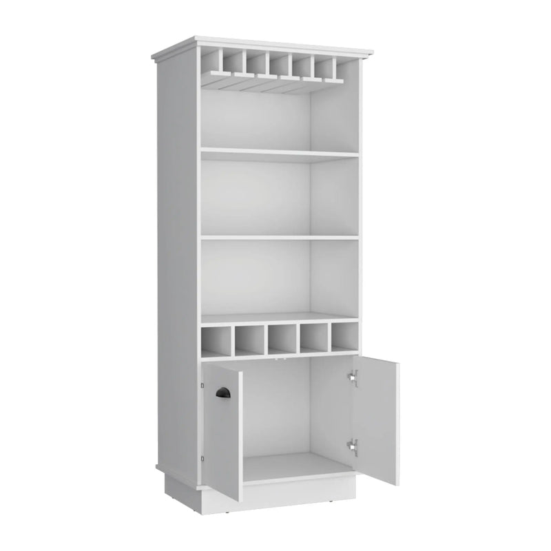 19" White Wood Bar Cart Homeroots Kitchen & Dining