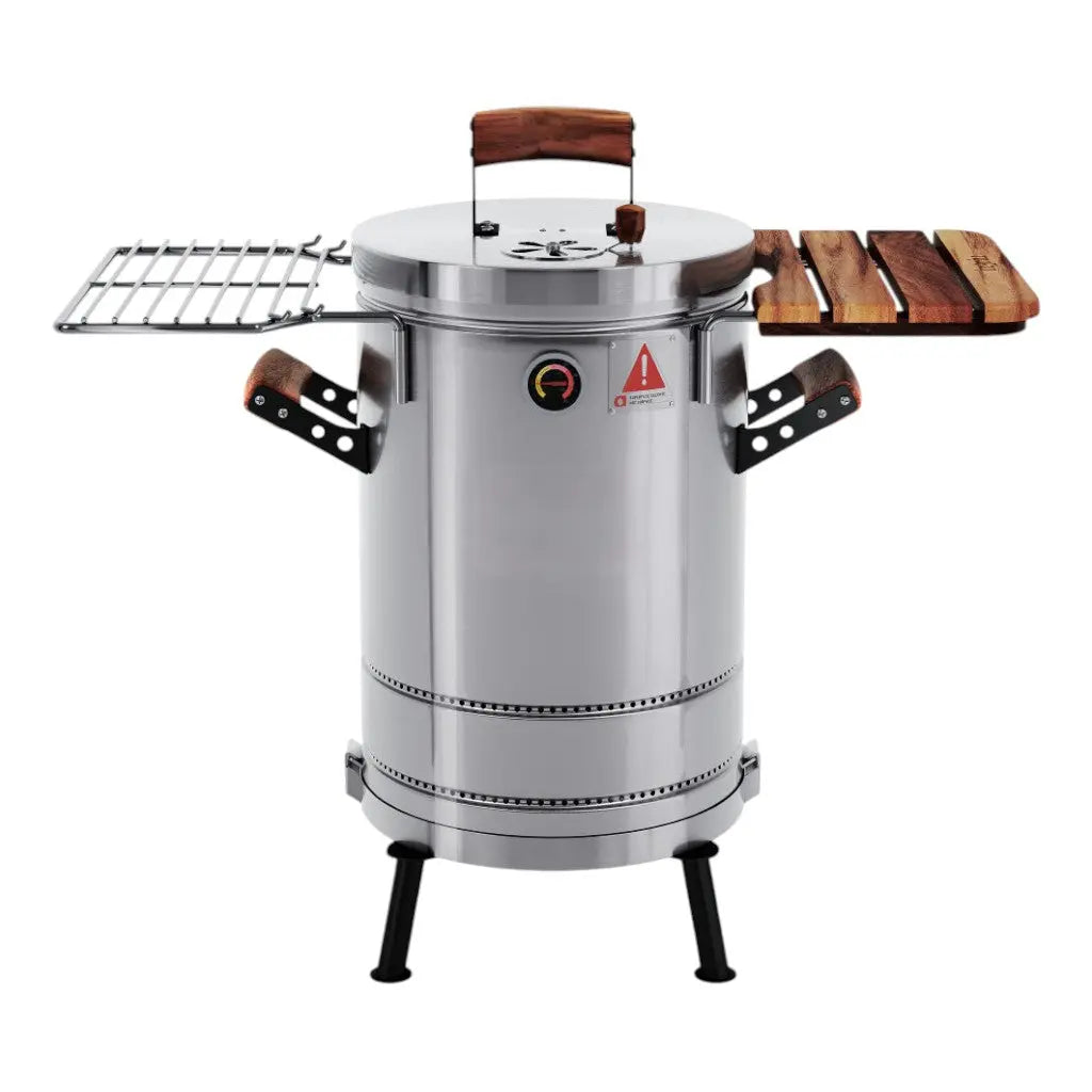 19" X 12" Silver Stainless Steel Portable Smoker Barrel Homeroots Outdoor