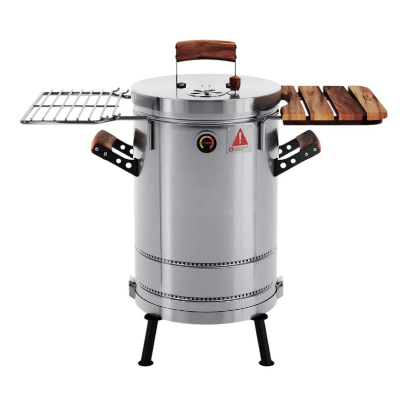 19" X 12" Silver Stainless Steel Portable Smoker Barrel Homeroots Outdoor