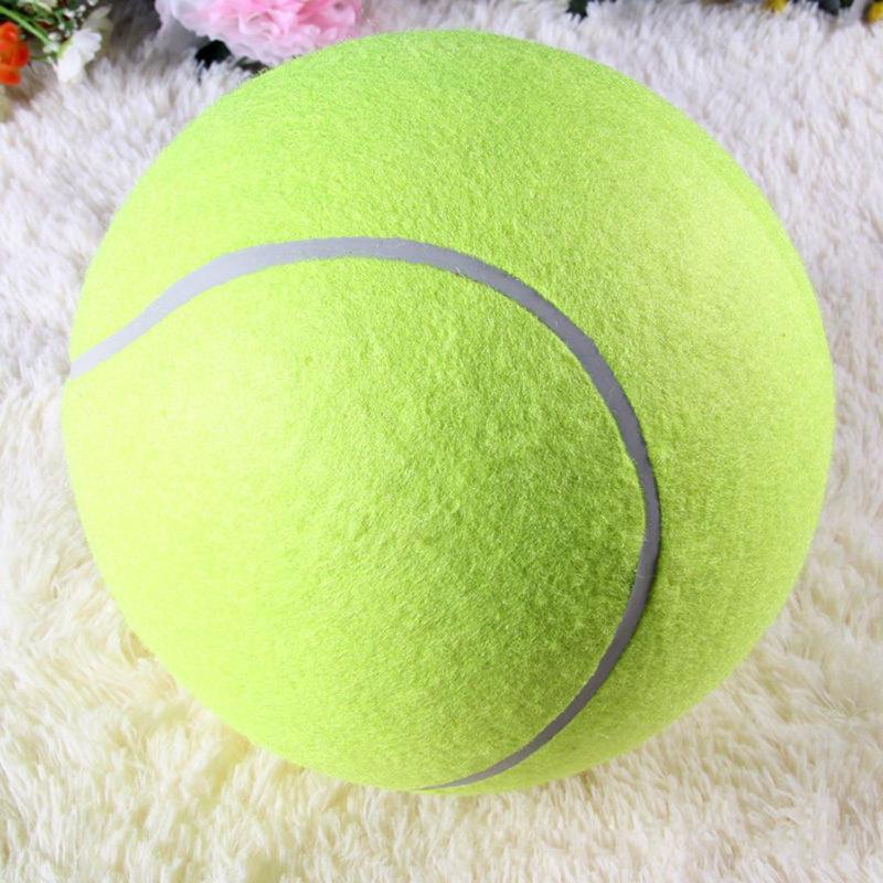 Giant Tennis Ball For Pet Chew Toy Big Inflatable Tennis Ball Signature Mega Jumbo Pet Toy Ball Supplies Outdoor Cricket