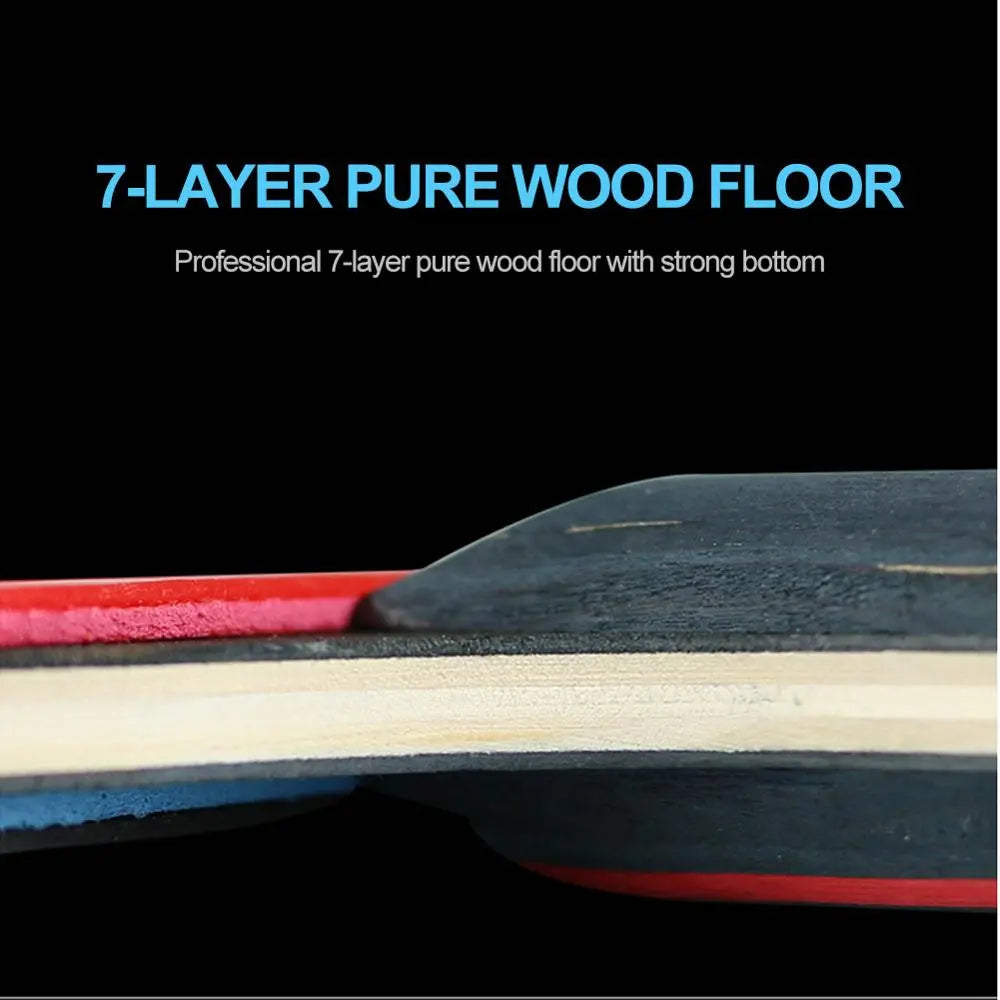 1Pair Table Tennis Rackets Professional Rubber Carbon Pingpong Racket Short Long Handle Table Tennis Training Rackets